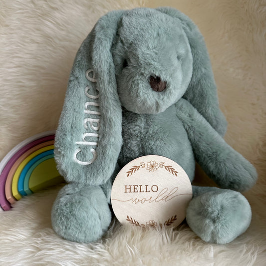 Personalised Sage Bunny Medium