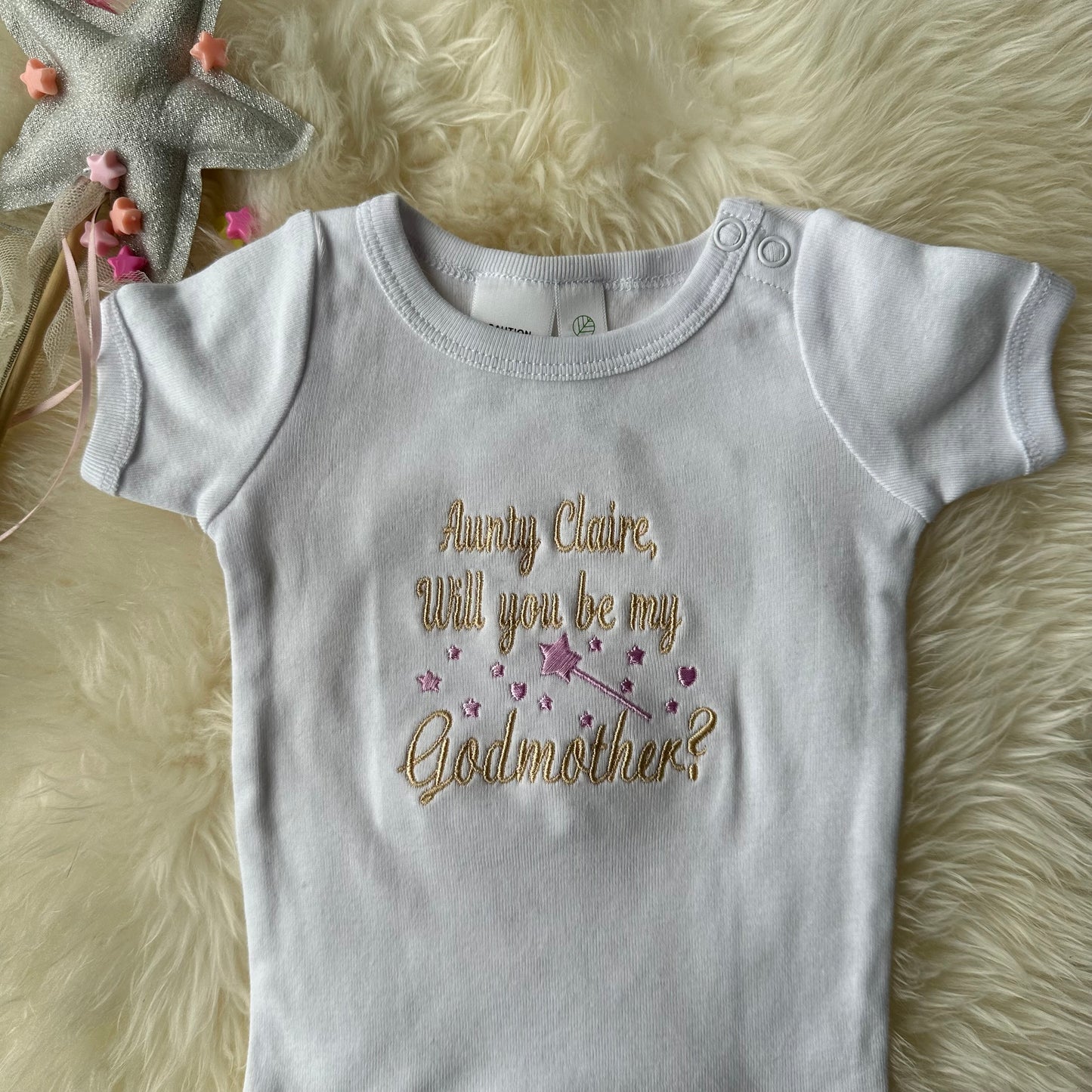 Will you be my Godmother Baby Onesie